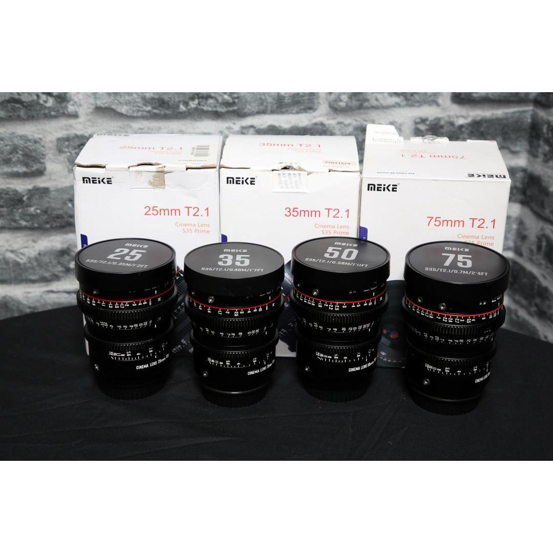 Meike cinema lens S35 EF 25, 35, 50, 75mm - Preowned