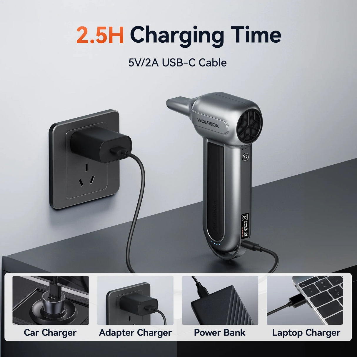 WolfBox MegaFlow MF100 Compressed Air Duster