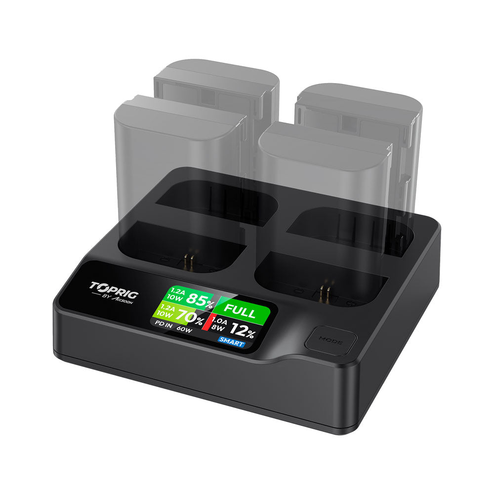 Accsoon Toprig 4-Bay LP-E6 Fast Charger