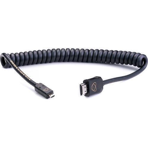 Atomos AtomFLEX 4K HDMI Male to Micro-HDMI Male Coiled Cable - 40 to 80cm