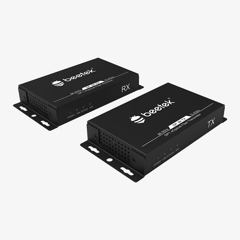 Beetek Single-core LC DP 1.4 Single-mode fiber extender +IR + 232