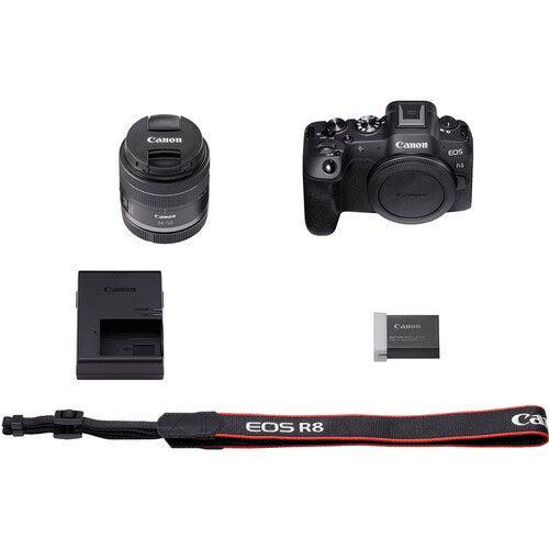 Canon EOS R8 Camera with RF 24-50mm f/4.5-6.3 IS STM Lens