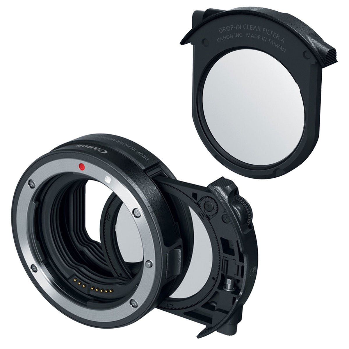 Canon Drop-In Filter Mount Adapter EF-EOS R with Circular Polarizer and Clear Filter