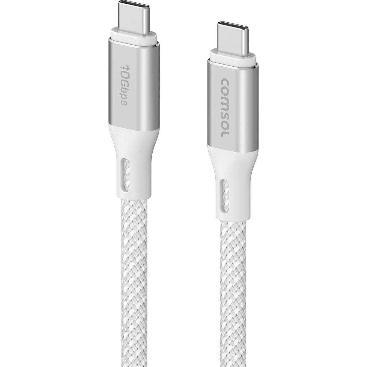 Comsol 2m 10Gbps USB-C to USB-C Cable (White)