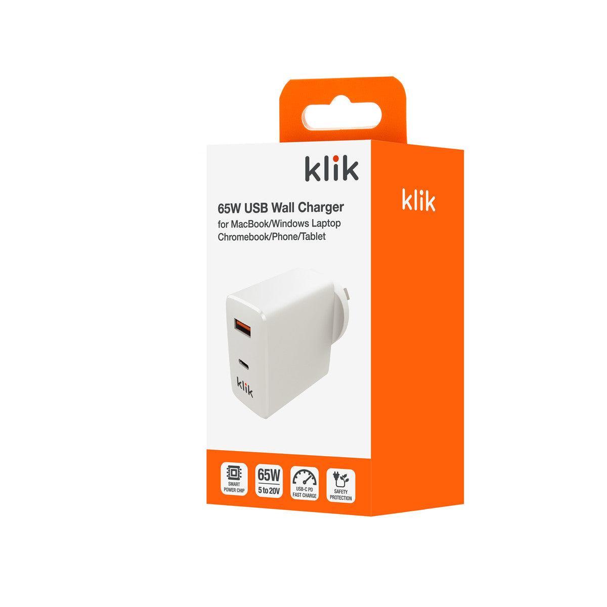 Comsol Klik Dual USB Wall Charger (65W)