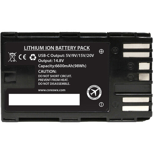 Core SWX NANO-C98X 6600mAh Battery with PTAP+USB-C (Canon BP-A)