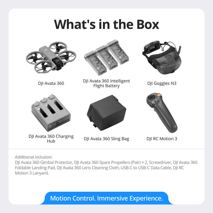 DJI Avata 360 Motion Fly More Combo (with Goggles N3)
