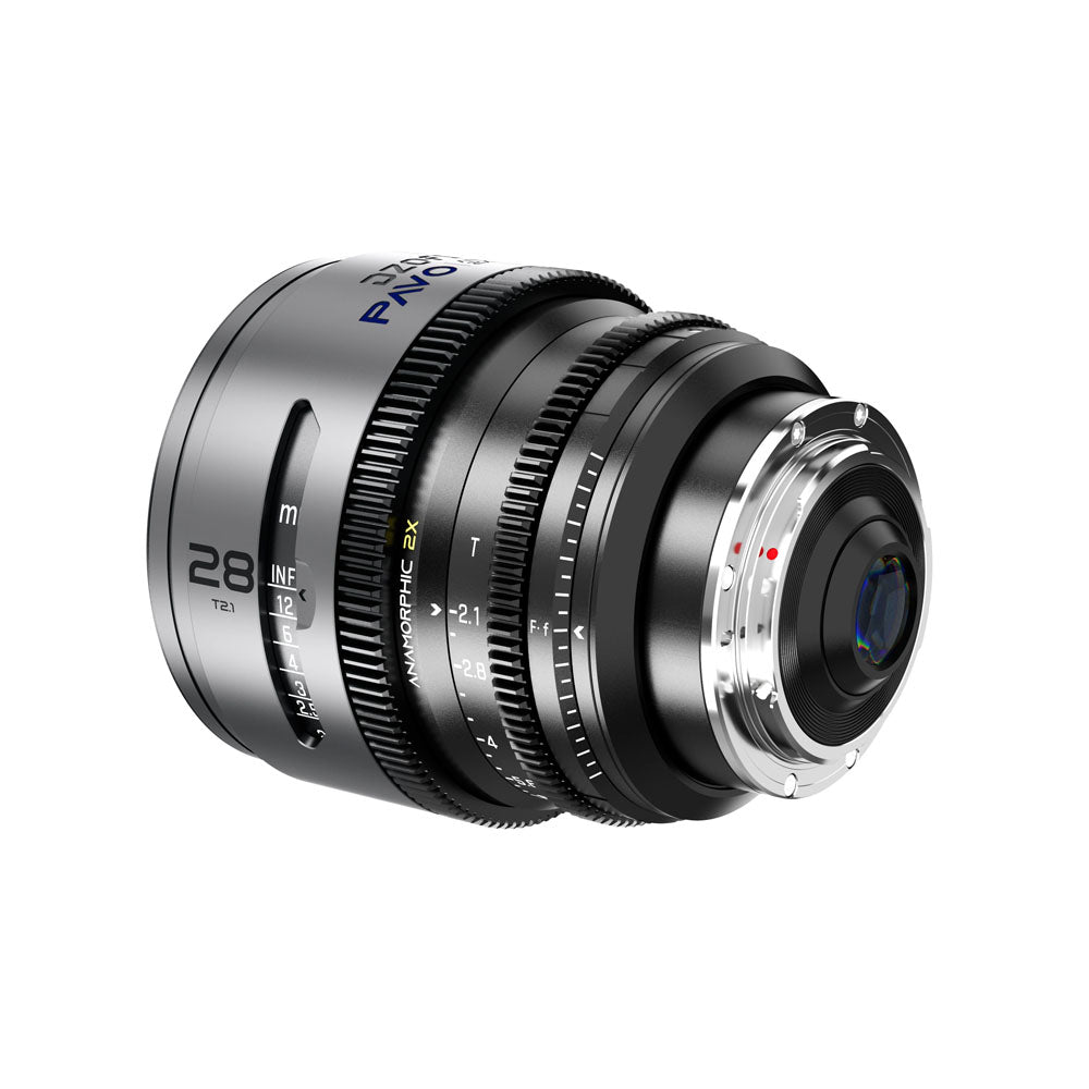 DZOFilm Pavo 28mm T2.1 2x Anamorphic Prime Lens (Blue Coating, PL/EF Mount, Metres)