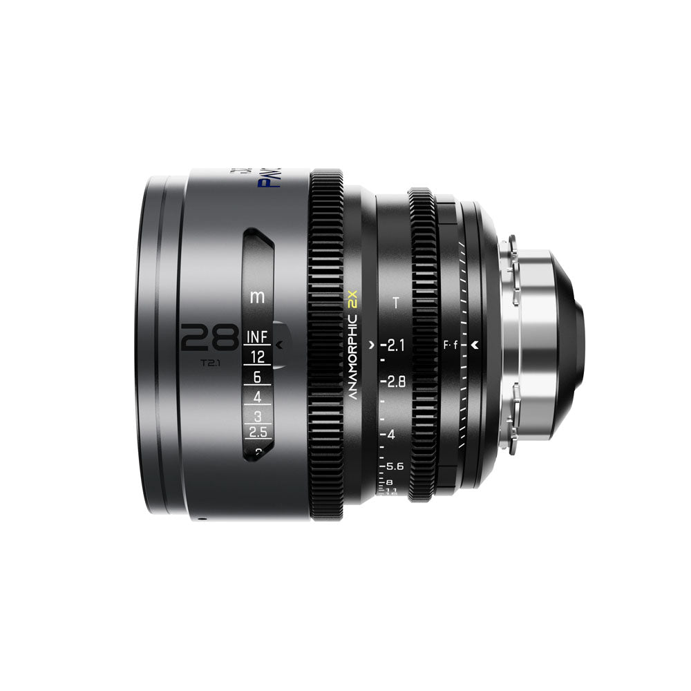 DZOFilm Pavo 28mm T2.1 2x Anamorphic Prime Lens (Blue Coating, PL/EF Mount, Metres)