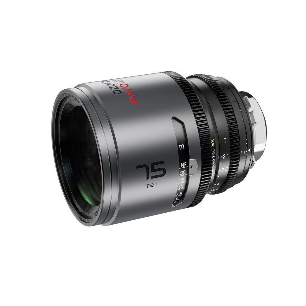 DZOFILM Pavo 75mm T2.1 2x Anamorphic Prime Lens (Neutral Coating, PL/EF Mount, Metres)