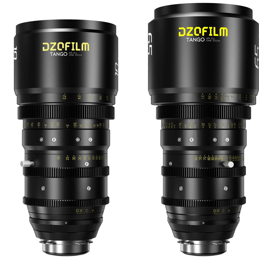 DZOFilm Tango 18-90mm T2.9 & 65-280mm T2.9-4 S35 Zoom Lens Bundle (ARRI PL & Canon EF, Imperial)