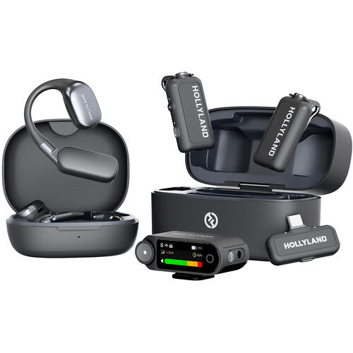 Hollyland LARK MAX 2 Ultimate Combo 2-Person Wireless Microphone System with OWS Monitor Earphone