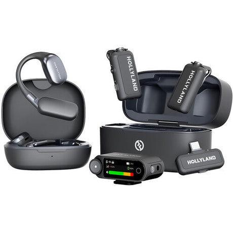 Hollyland LARK MAX 2 Ultimate Combo 2-Person Wireless Microphone System with OWS Monitor Earphone