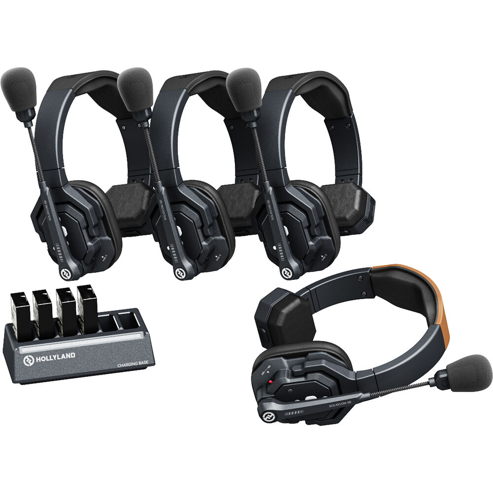 Hollyland Solidcom SE Global 4S 4-Person Full-Duplex Single-Ear Headset Intercom System