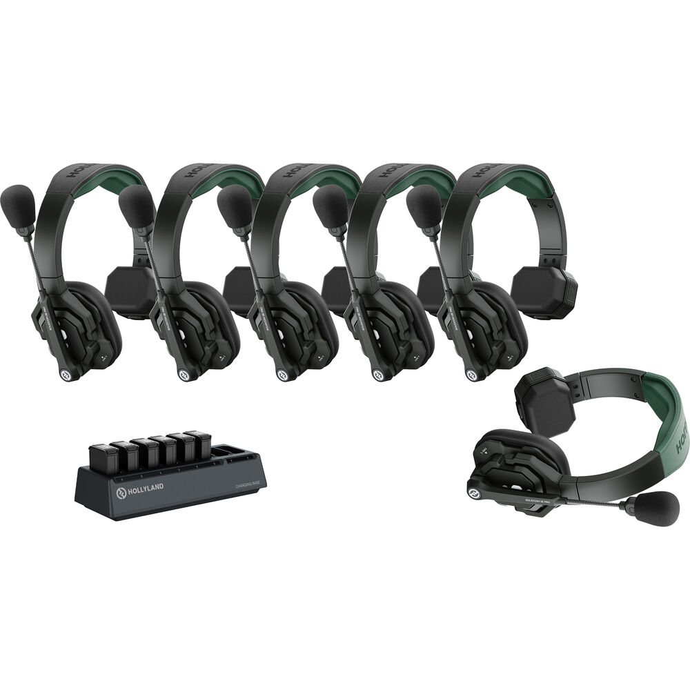 Hollyland Solidcom SE Pro 6S 6-Person Full-Duplex Single-Ear Headset Intercom System