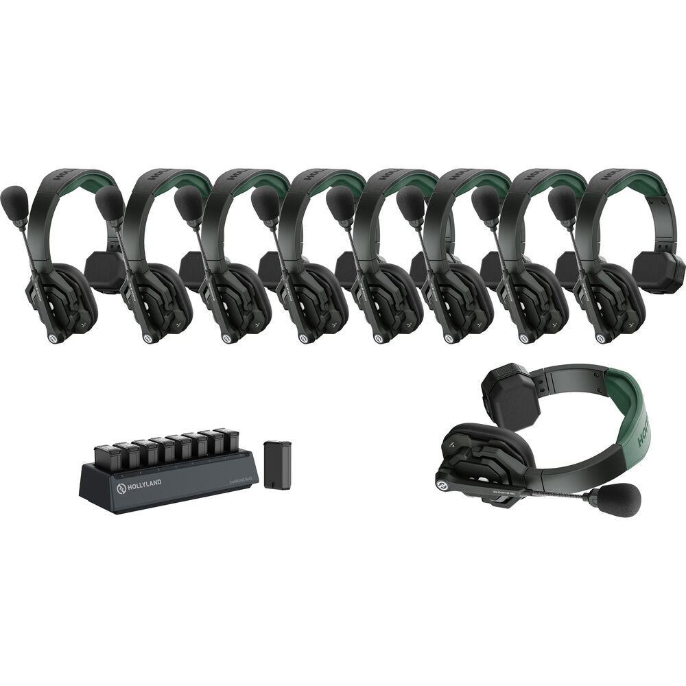Hollyland Solidcom SE Pro 9S 9-Person Full-Duplex Single-Ear Headset Intercom System