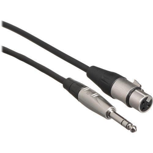 Hosa Balanced 3-Pin XLR Female to TRS cable 1.5m