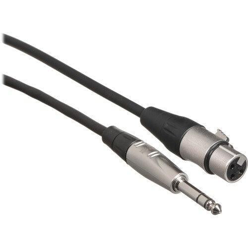 Hosa HXS-001.5 Balanced 3-Pin XLR Female to 1/4" TRS Male Audio Cable (45cm)