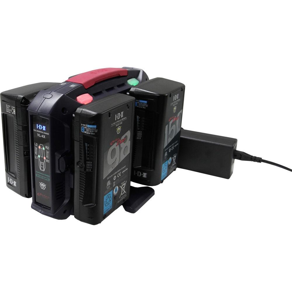 IDX VL-4X V-Mount 4-Channel Dual Sequential Charger