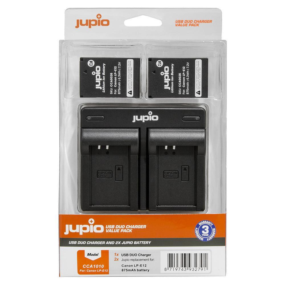 Jupio CCA1010 Canon LP-E12 Batteries & Dual Charger Kit