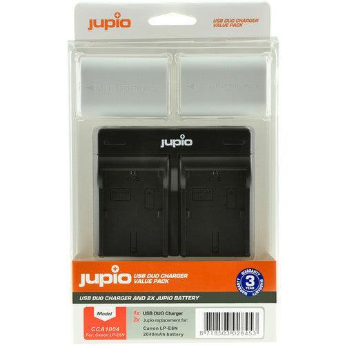 Jupio Pair of LP-E6N Batteries and USB Dual Charger