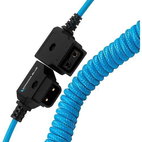 Kondor Blue Coiled D-Tap Extension Male to Female Cable