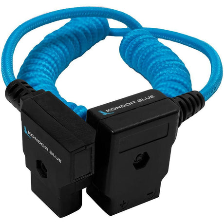 Kondor Blue Coiled D-Tap Extension Male to Female Cable