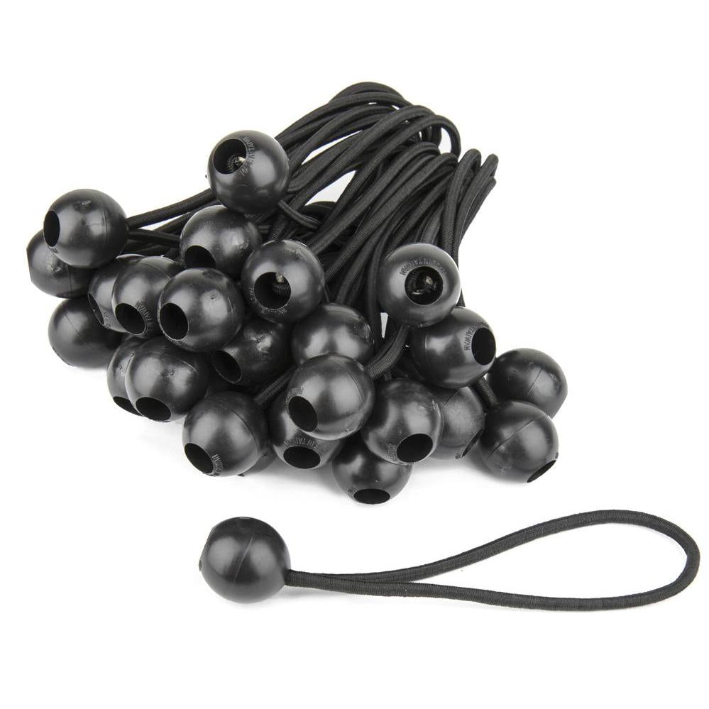 KUPO BG-4506 15cm Heavy duty black ball Bungees pack of 50