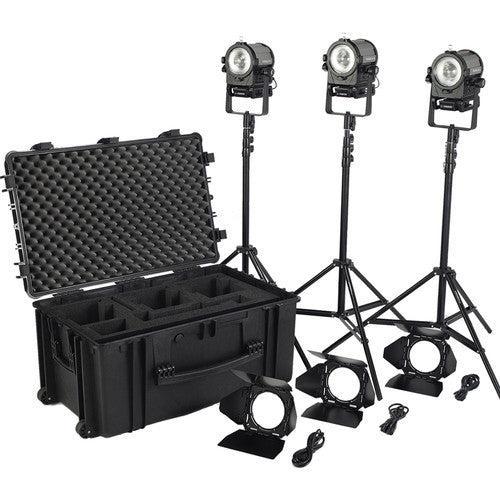 Litepanels Sola 4+ Daylight Fresnel 3-Light Traveler Kit