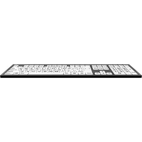 Logickeyboard Nero Braille and Large White Print Keyboard for Windows