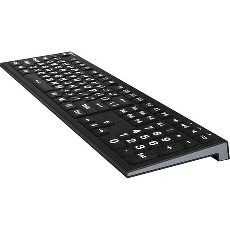 Logickeyboard ASTRA 2 Large Print White-on-Black Wired Keyboard for Windows