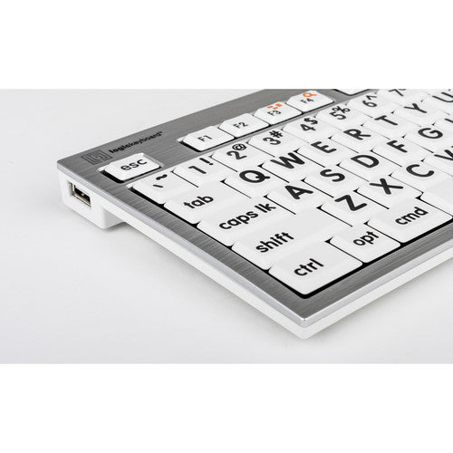 Logickeyboard Large Print ALBA Mac Pro Keyboard Black on White