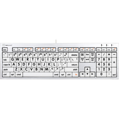 Logickeyboard Large Print ALBA Mac Pro Keyboard Black on White