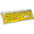 Logickeyboard Large Print ALBA Mac Pro Keyboard Black on Yellow