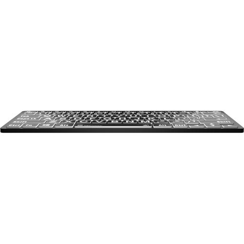 Logickeyboard LargePrint White-on-Black Bluetooth Mini Keyboard for Windows