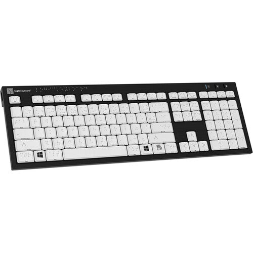 Logickeyboard Nero Slimline 6-Dot Braille Wired Keyboard for Windows