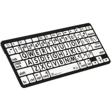 Logickeyboard XL Print American English Bluetooth Mini Keyboard Black on White
