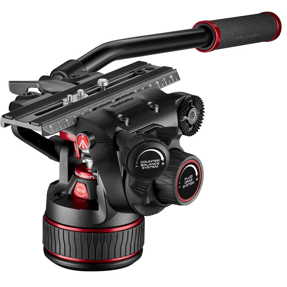 Manfrotto 612 Nitrotech Fluid Video Head with Aluminium Twin Leg Tripod System