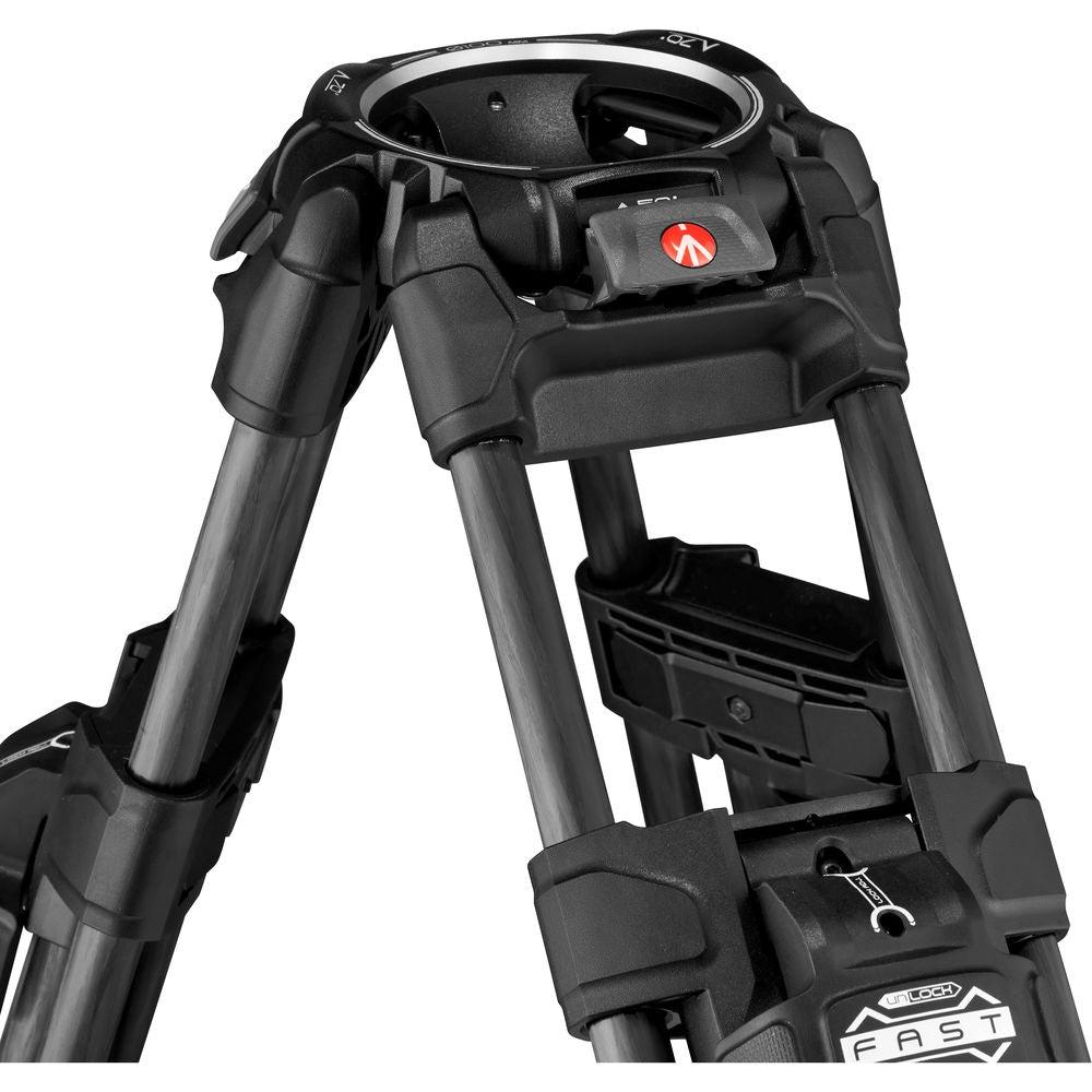 Manfrotto 612 Nitrotech Fluid Head with 645 FAST Twin Carbon Fibre Tripod System and Bag