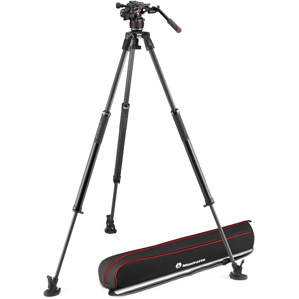 Manfrotto Nitrotech 608 Fluid Head with 635 FAST Single Leg Carbon Fibre Tripod