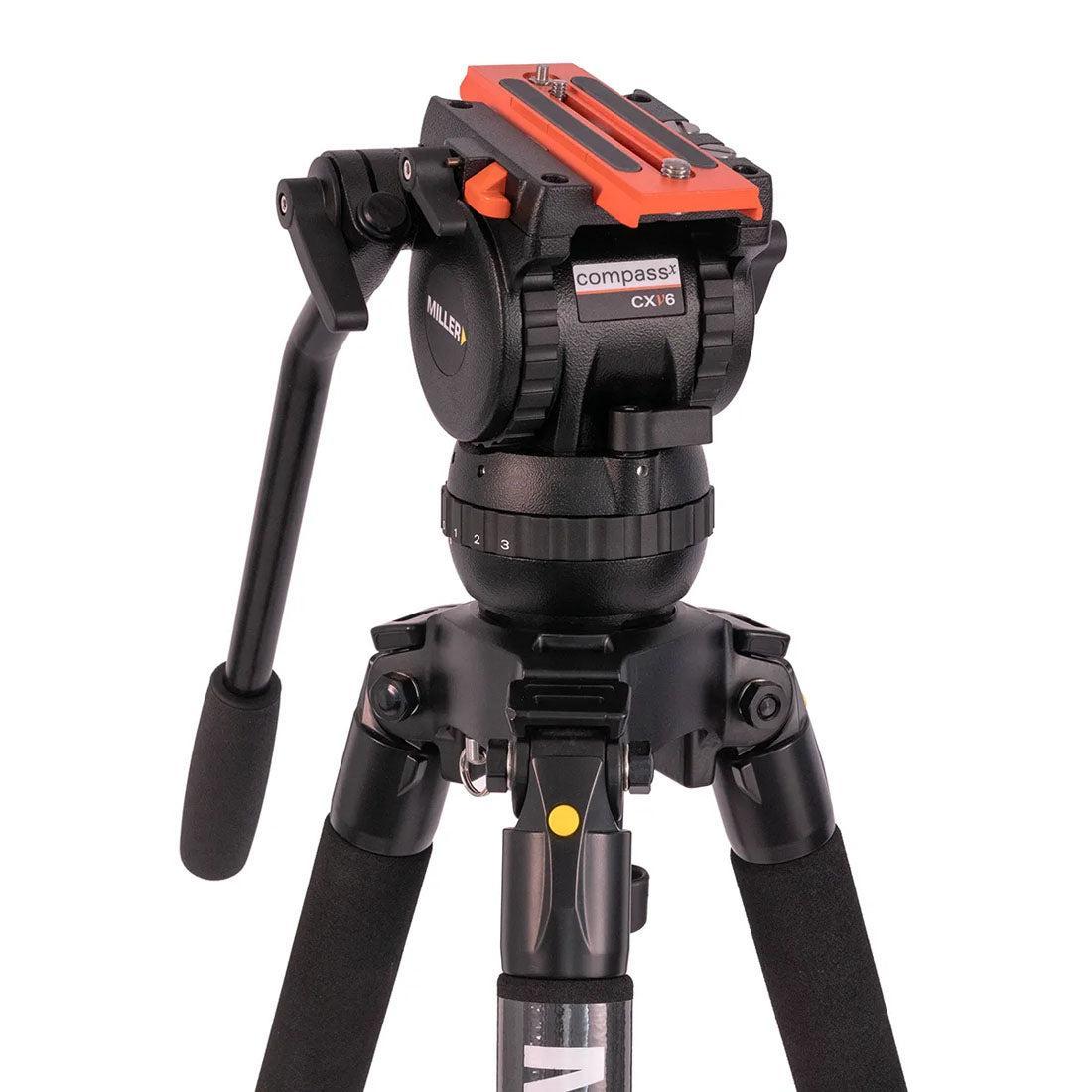Miller 4060 Versa CXV6 Solo-Q 75 3-STG (Carbon Fibre) Tripod System with Bag