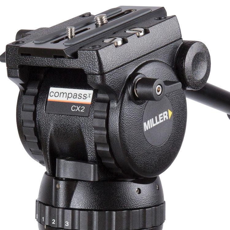 Miller CompassX CX2 Fluid Head with Toggle 1-Stage LW Alloy Tripod