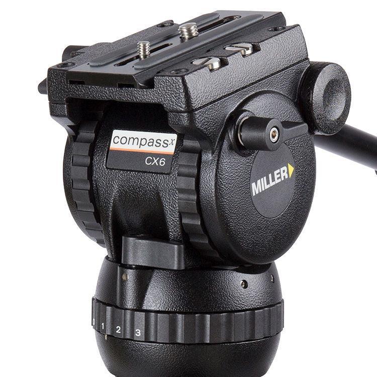 Miller CompassX CX6 Toggle 2-Stage Alloy Tripod System (Ground-Level Spreader)