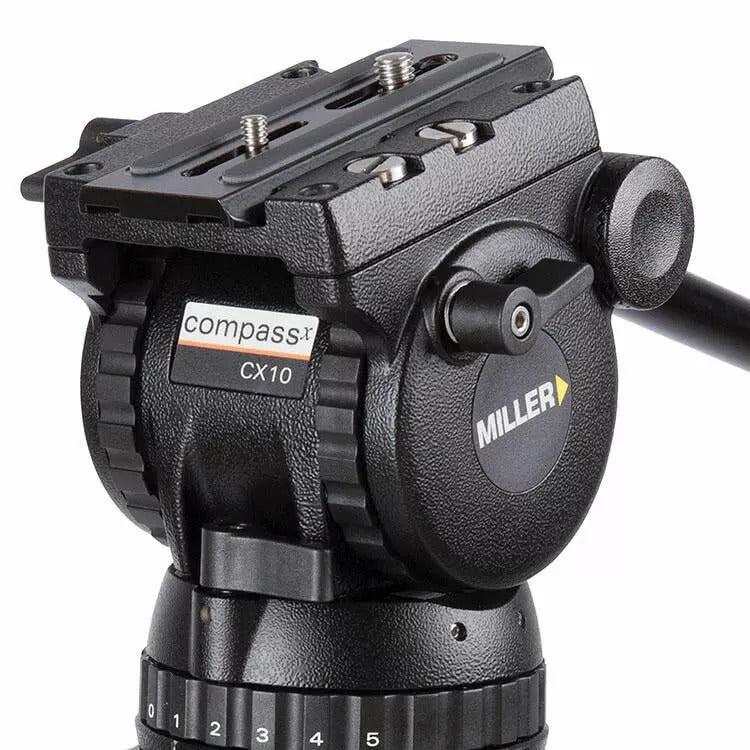 Miller CX10 Toggle 2 Stage Alloy Tripod System with Above Ground Spreader