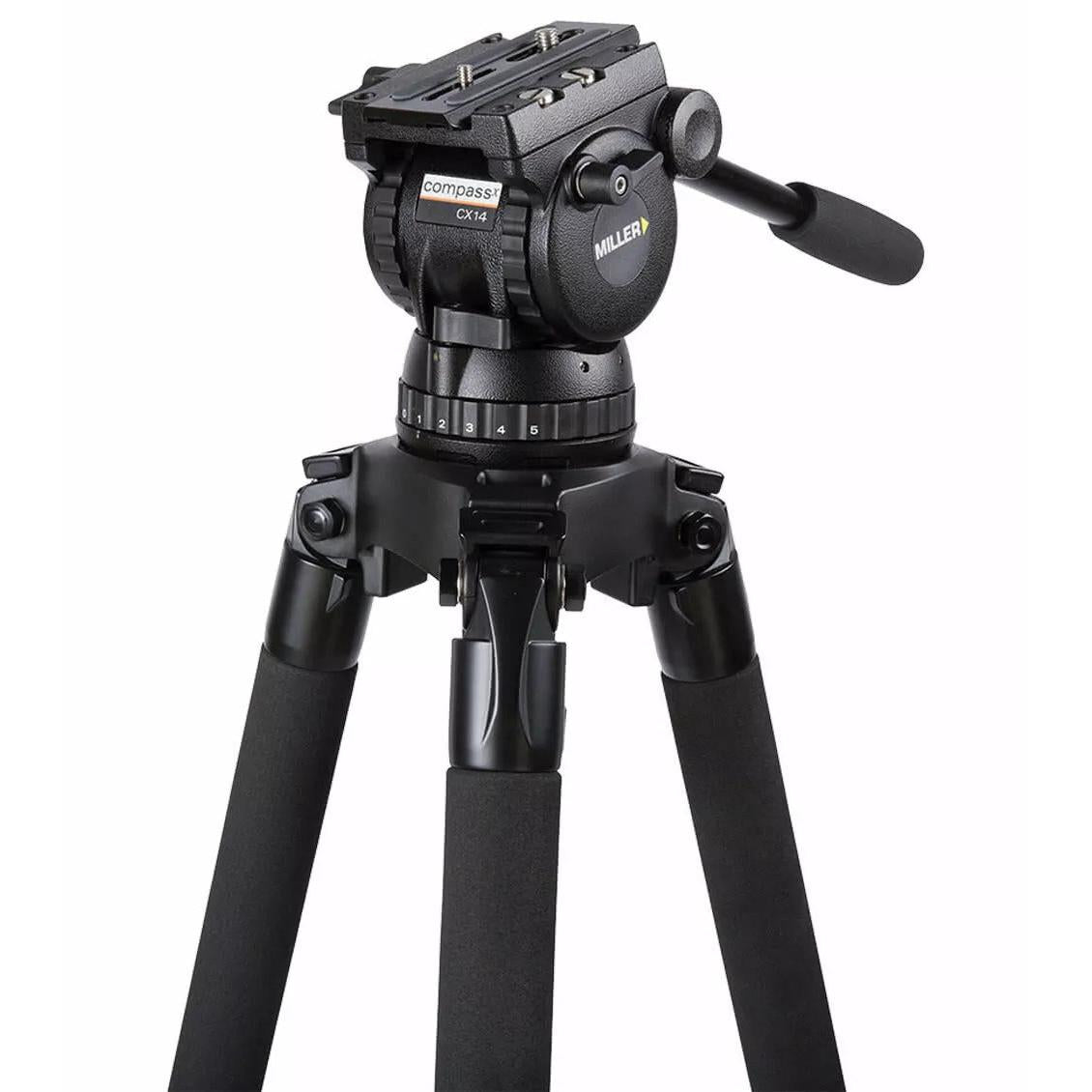 Miller CX14 Toggle 2 Stage Alloy Tripod System with Above Ground Spreader