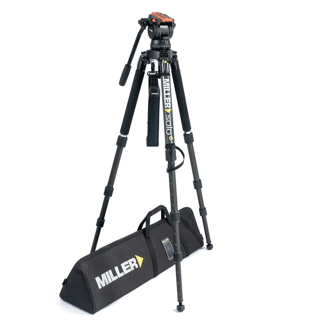 Miller Versa 4120 CXV10 Solo-Q 100 3-STG (Carbon Fibre) Tripod System With Bag