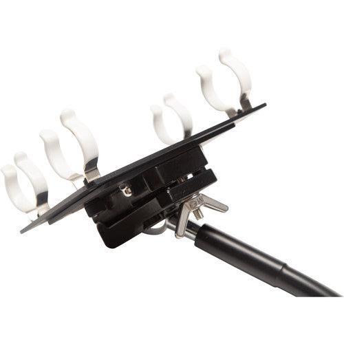 Nanlite 2 x T12 LED Pavotube array mounting clip plate with gooseneck