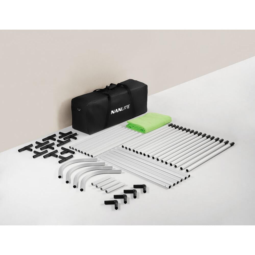 Nanlite LG-3522U 3.5m wide U shaped Green Screen self standing kit