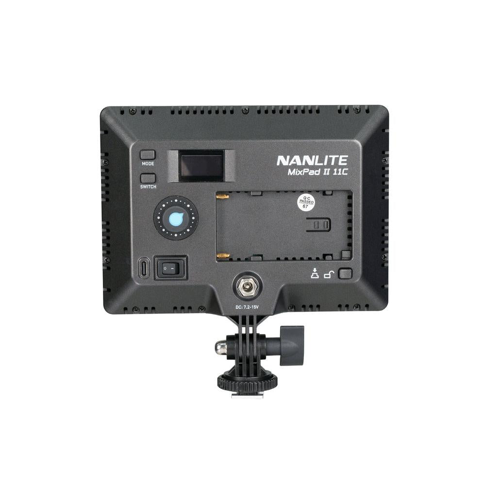 Nanlite Mixpad 11 Series II RGB on-camera LED light with power supply