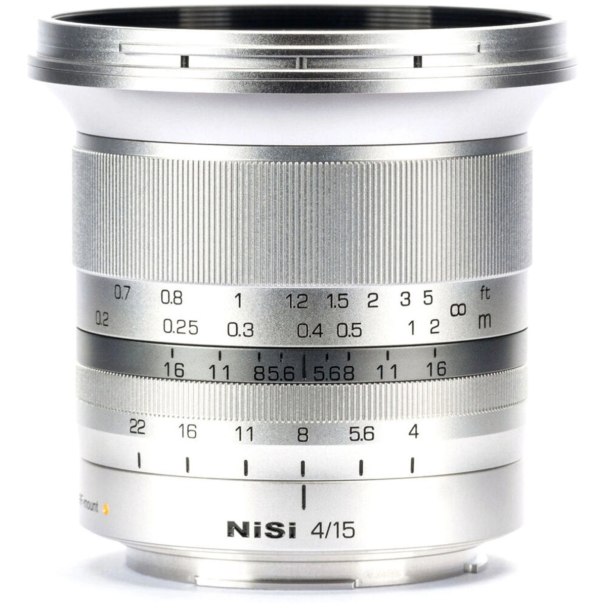 NiSi 15mm f/4 Sunstar Super Wide Angle Full Frame ASPH Lens in Silver (Canon RF Mount)
